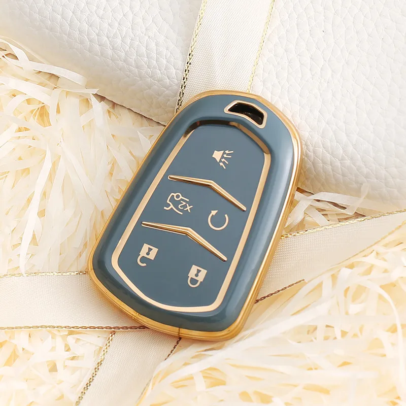 Classy Metallic Pearl Red Key Cover For Cadillac CTS, XTS, SLS, SRX, ATS – Sleek Shell Case For Quadrate Key