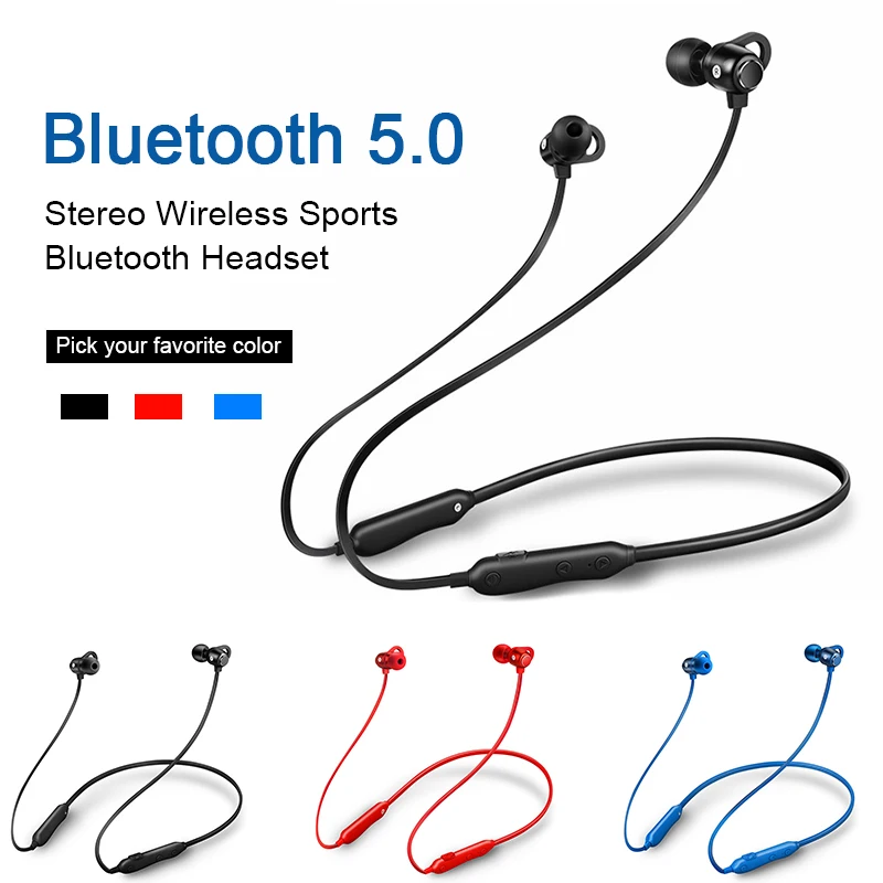 Magnetic Wireless Bluetooth Earphone Stereo Sports Headphone Waterproof Earbuds Headset with Micphone for Xiaomi HUAWEI Iphone