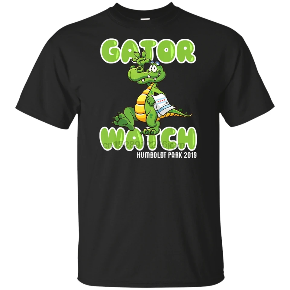 Chicago Humboldt Park Gator Watch Alligator Lagoon футболка S 2Xl Удобная | Мужская одежда