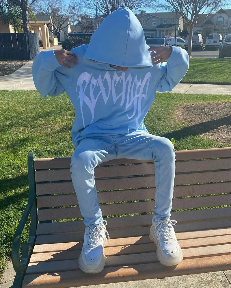 baby blue hoodie