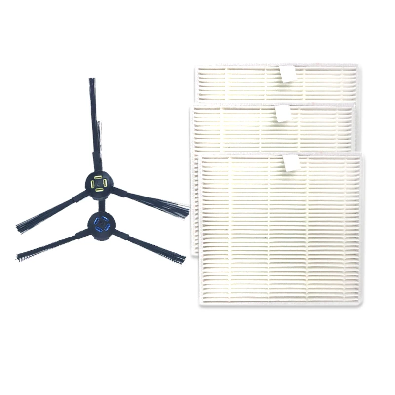

1 Set Robot Vacuum Cleaner Parts Filter Net + Side Brushes for Chuwi Ilife V8S V80 Robotic Cleaner Replacement Part Filter