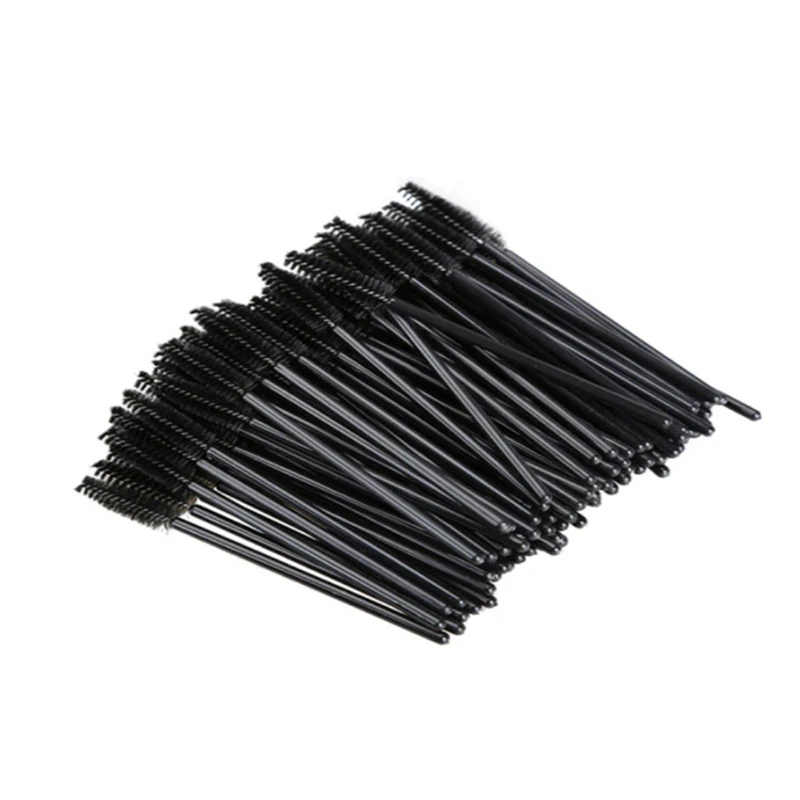 MASSCAKU 50pcs/Bag Makeup Brushes Disposable Eyebrow Brush Mascara Wand Applicator Lash Brushes Eyelash Extension Tools 3