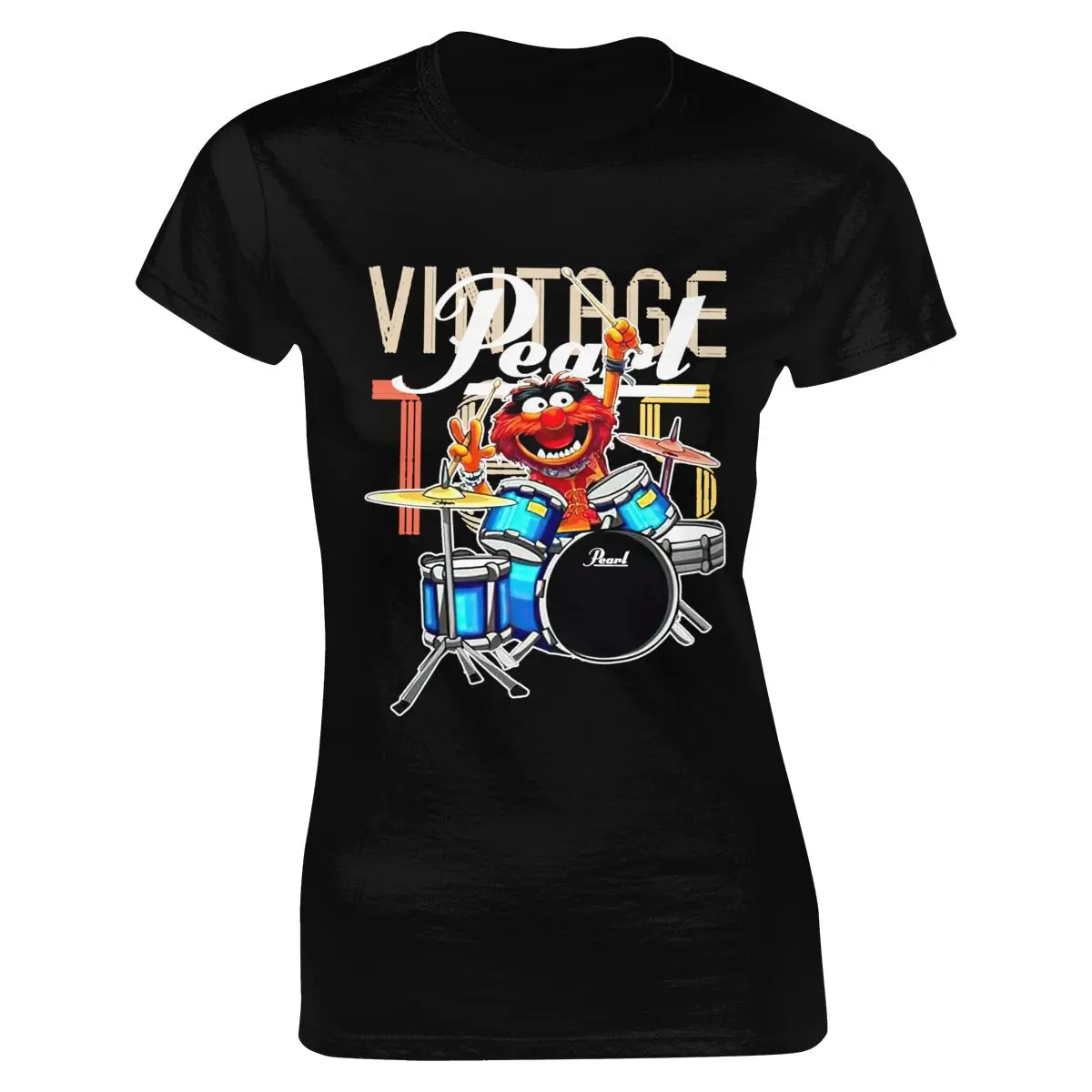 

Funny Fashion Pearl Drums Women T-shirt Print Casual Cotton O-neck Short Summer Regular Ages 18-35 Years Old Cn(origin) Worsted