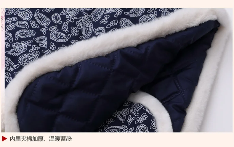 Winter New Style CHILDREN'S Cotton Wear Retro Fur Collar Cheongsam Mid-length Thick Warm Girls Padded Cotton Clothes Cotton