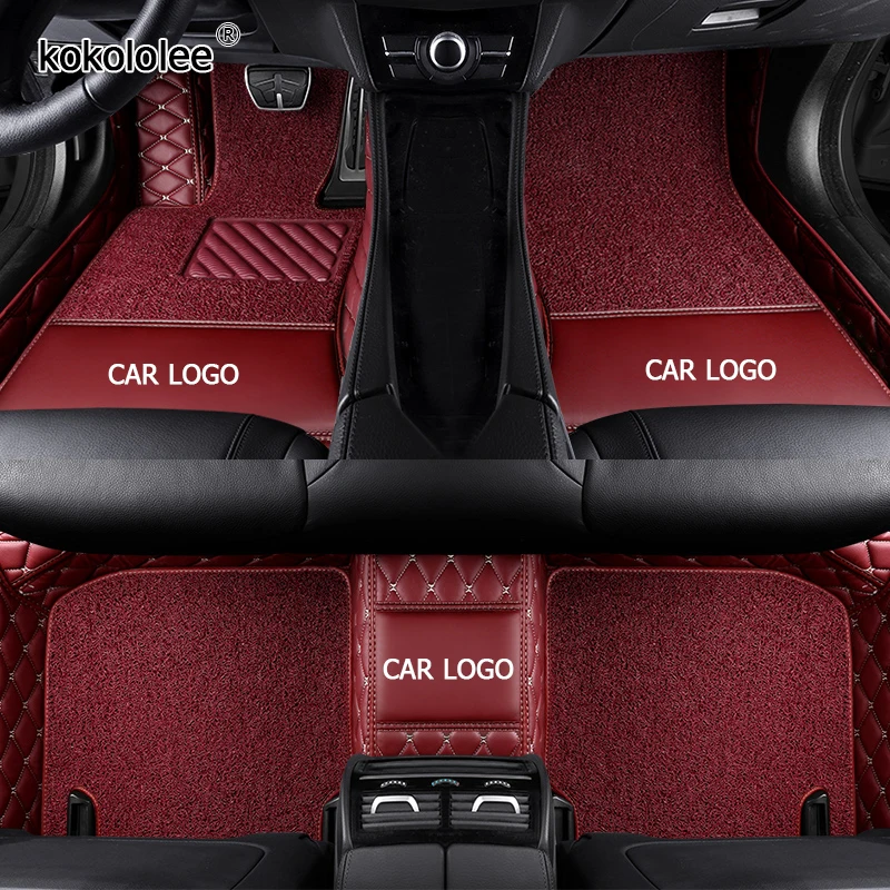 KOKOLOLEE Custom LOGO car floor mats for Peugeot 4008 RCZ 308 508 301 206 307 207 2008 3008 206 408 5008 607 car Foot styling