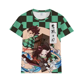 

Anime Demon Slayer Kamado Tanjirou 3D T Shirt Men women Fashion Summer Hot 3D T-shirts Casual Harajuku Hip Hop Short T-shirt