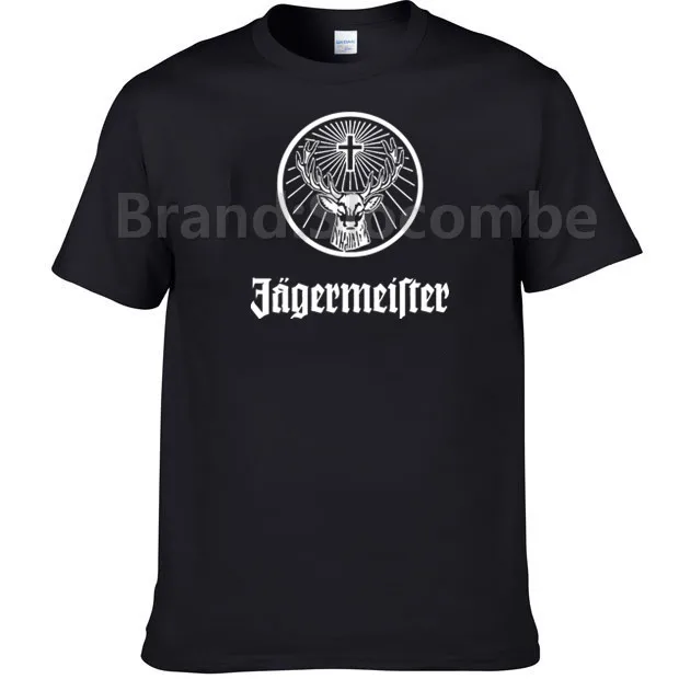 

Fashion Men's Jagermeister Music Tour Logo Printed Graphic Black Cotton T-shirt 100% Cotton Sleeve O-Neck Tops Tee T Shirts