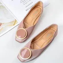 Модные женские балетки на плоской подошве; женские лоферы без застежки; повседневные Мокасины; вечерние туфли с квадратным носком; zapatos mujer; большие размеры 42-43