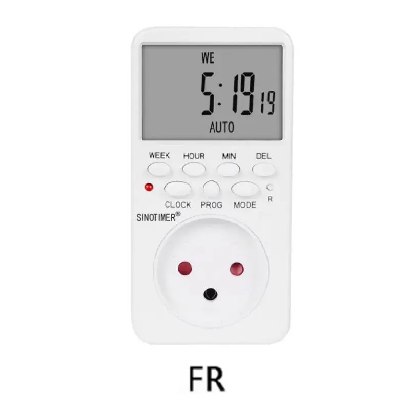 Электронный цифровой таймер разъем AC230V реле времени программируемый EU/US/UK/FR/BR/IT