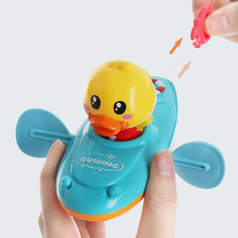 Yellow Duck Kids Bath Toys Floating Bathtub Duck Boat Sprinklers Fun Bath  Toys