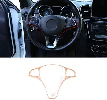 

ABS Rose Gold Steering Wheel Decorative Frame Trim For Mercedes Benz GLC GLA CLA E A B Class W213 W205 X253 2015-2018