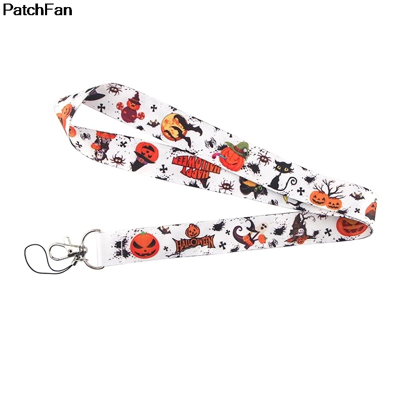 20 шт./лот A2507 Patchfan Хэллоуин стиль ремень шеи ремешки для безопасности отрыва для мобильного телефона USB ID держатель ключа
