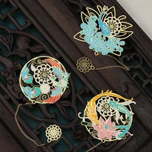 

Exquisite Animal Bookmark Tassel Pendant Retro Book Clip Metal Pagination Mark Student Gift Stationery School Office Supplies