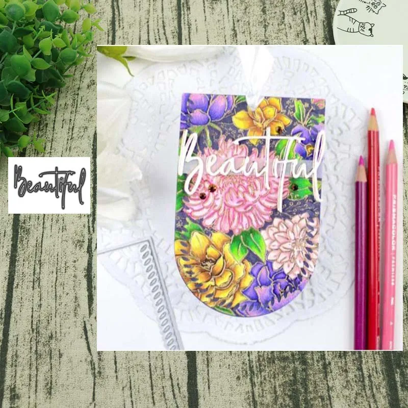 

Beautiful letter Metal Cutting Dies for Scrapbooking Photo Album Decorative Embossing Paper Card Crafts Die Cut 2019