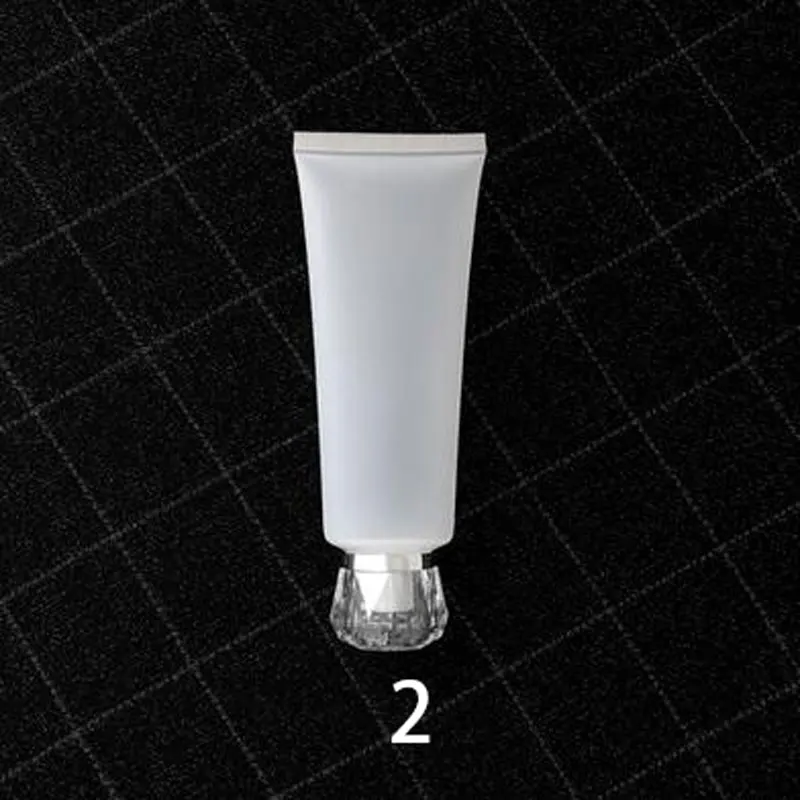 Acrylic Cap 2 100 мл 50 шт./лот Прозрачный матовый выдавливаемый флакон пустой пластиковый шланг многоразового хранения шланга упаковочные контейнеры косметические мягкие трубки - Цвет: Acrylic Cap 2