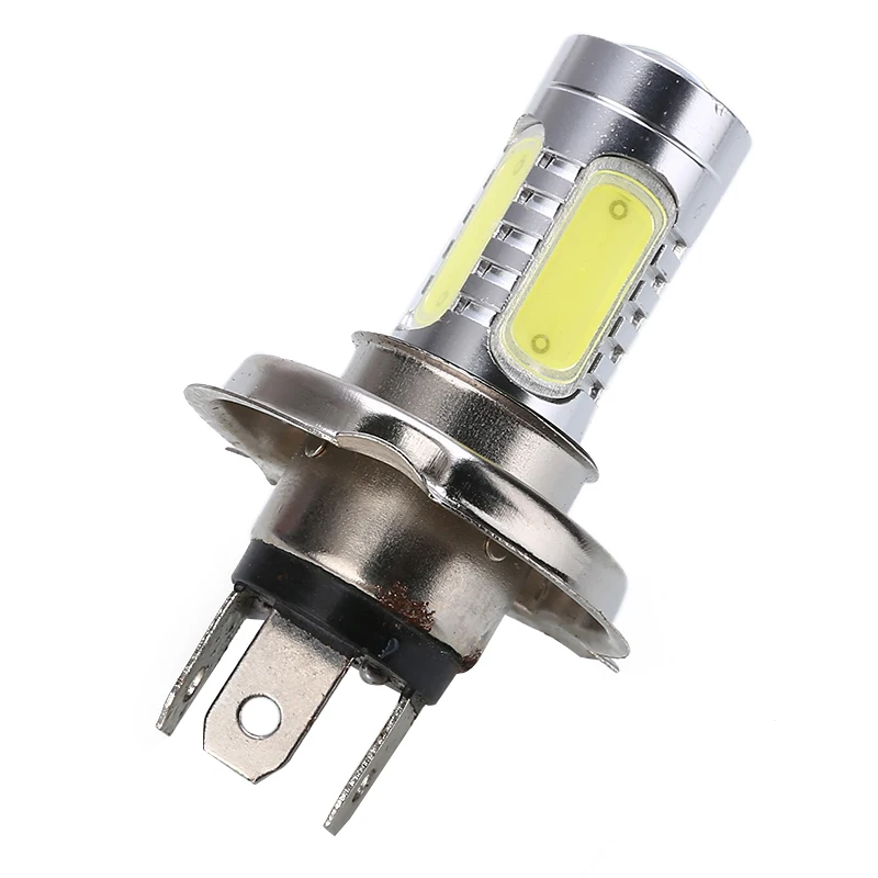 For Honda 1PC H4 Motorcycle Headlight Hi/Low Beam Head Lamp Super Bright COB White LED Bulb Aluminum Alloy 6000K Mayitr