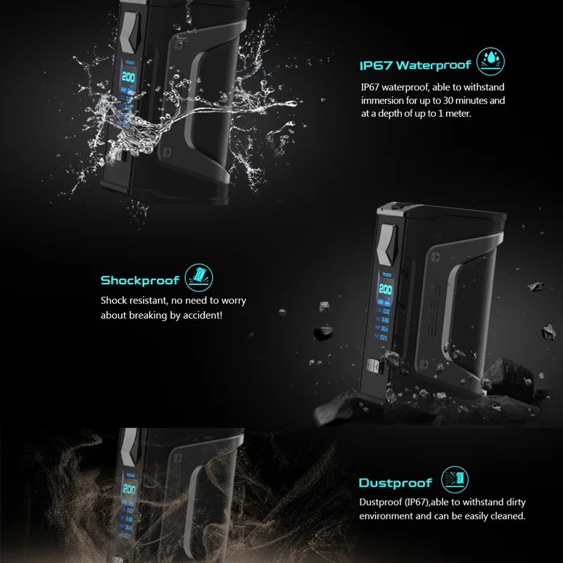 Оригинальный GeekVape Aegis X 200 Вт комплект с 5 мл Cerberus танк и мощность двойной 18650