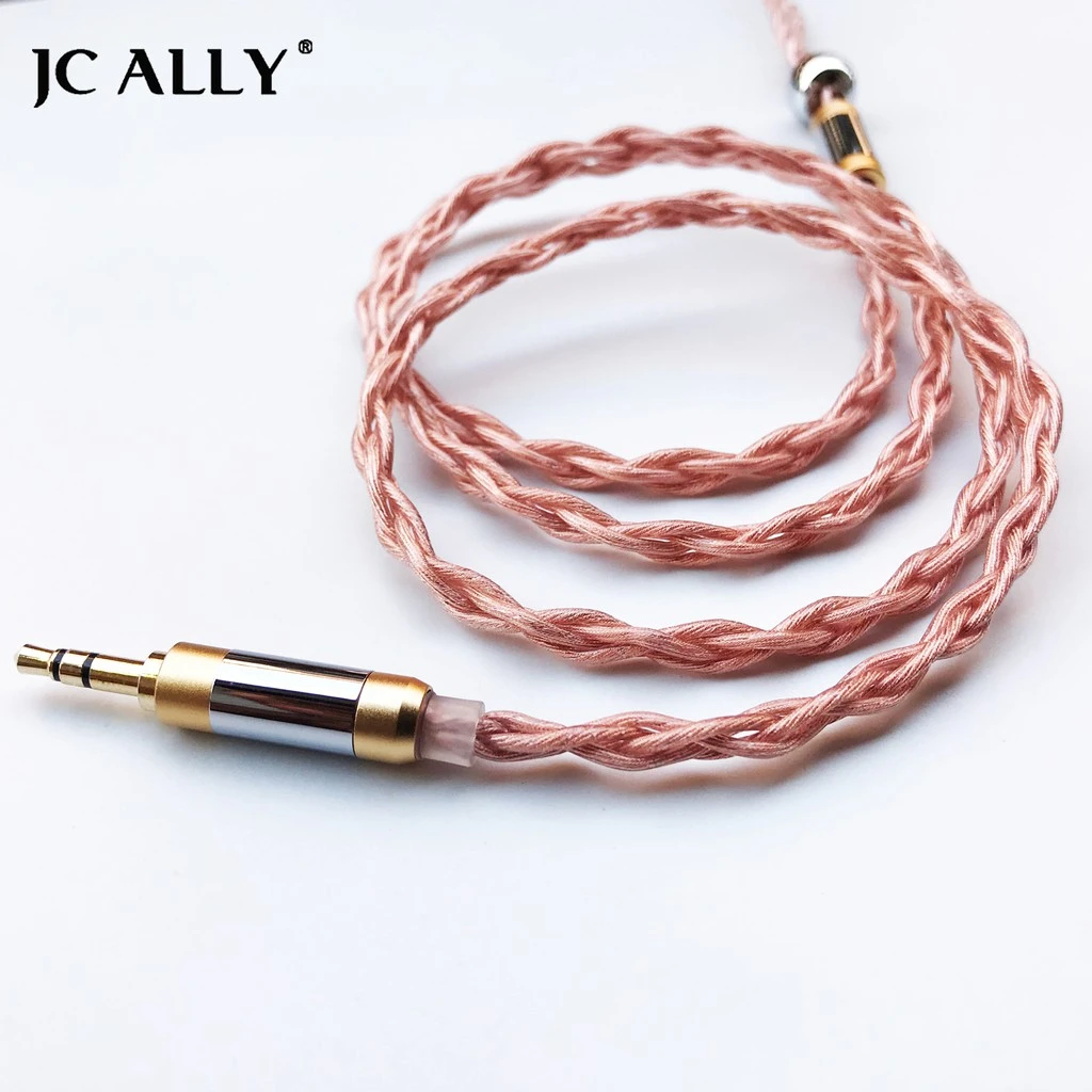 Skup JCALLY Bold 4 rdzeń OFC posrebrzany drut dla KZ ZSX ZSNPRO ZS10PRO AS16 CCA C12 TFZ T2 IE 0.75 0.78 2PIN MMCX 3.5mm jack