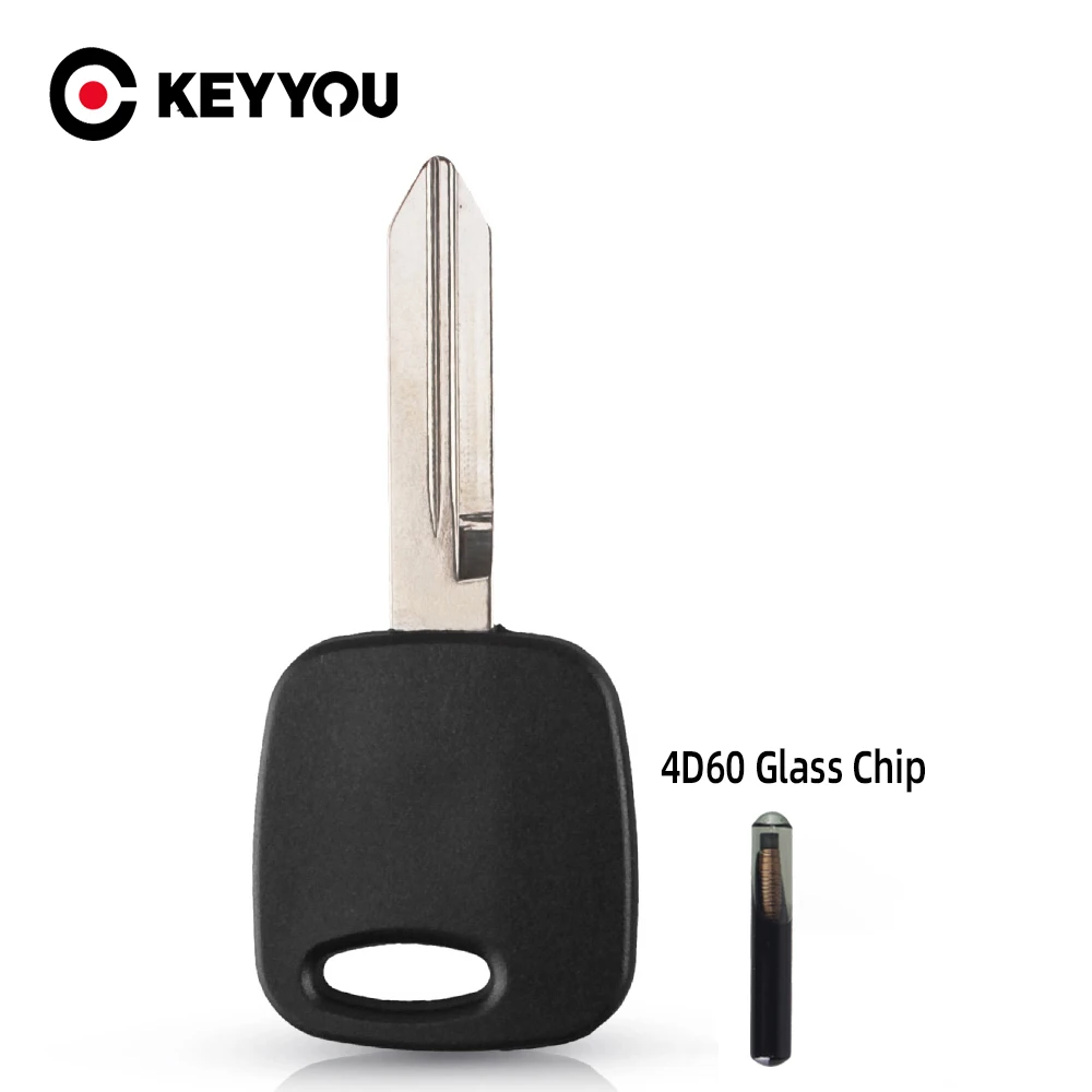 

KEYYOU 4C Glass Transponder Chip For Ford Focus Escape Mercury 1998-2005 Uncut FO38 Blade Blank Auto Car Key Ignition Shell