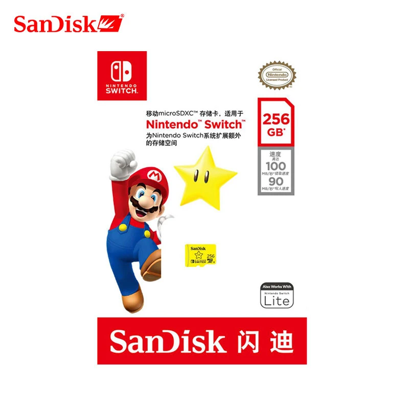 SanDisk – carte micro sd de 128 go, Nintendo Switch, 64 go, 256 go, carte  mémoire tf pour carte d'extension de jeu