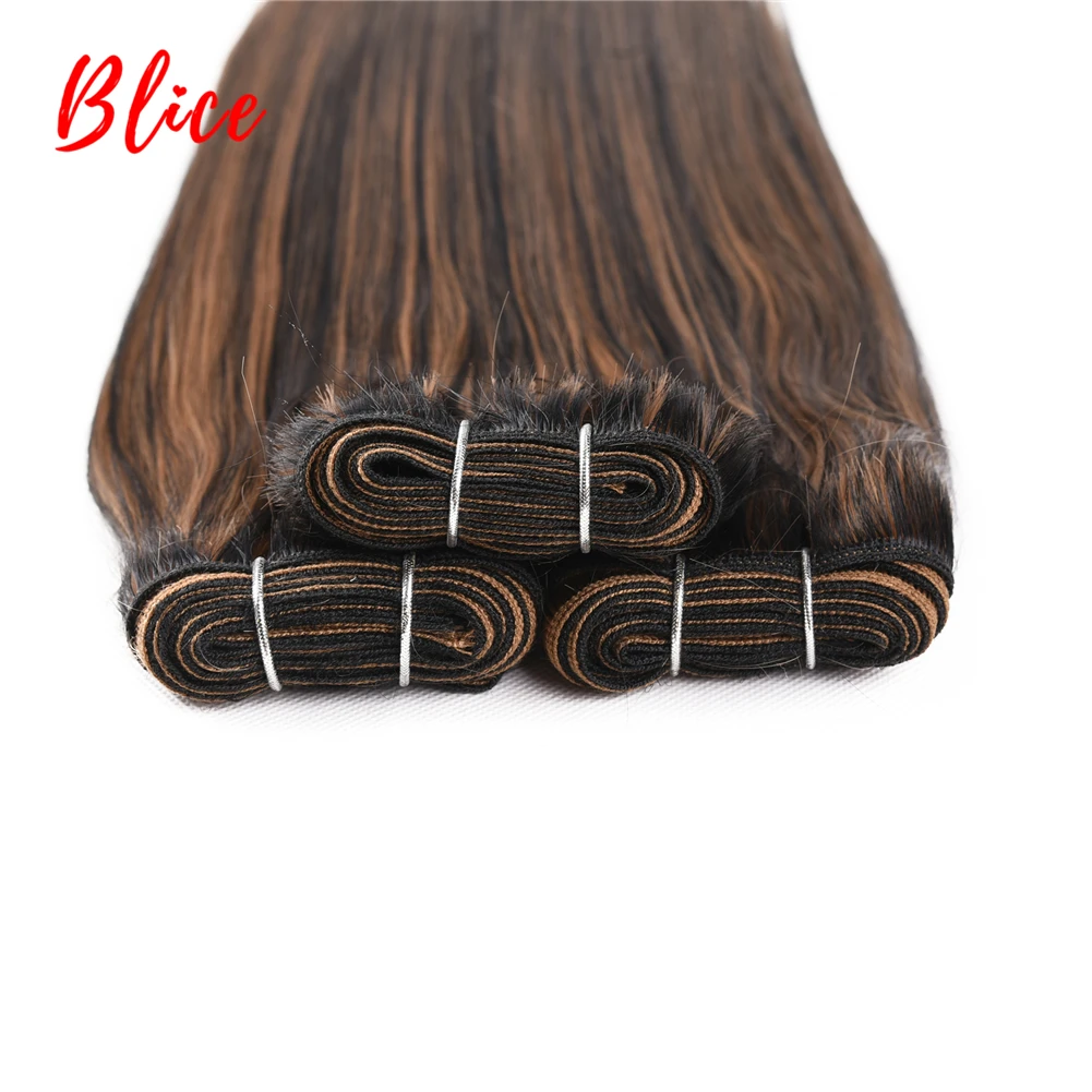 Blice 18-26 дюймов Синтетические волосы для наращивания 1 шт./упак. прядь Yaki прямая завивка смешанные цвета Kanekalon волосы для женщин