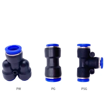

Pneumatic Fittings Air Water Hose Tube One Touch Straight Push-In Plastic Quick Connector Fitting PG PEG PW4mm 6mm 8mm 10mm 12mm