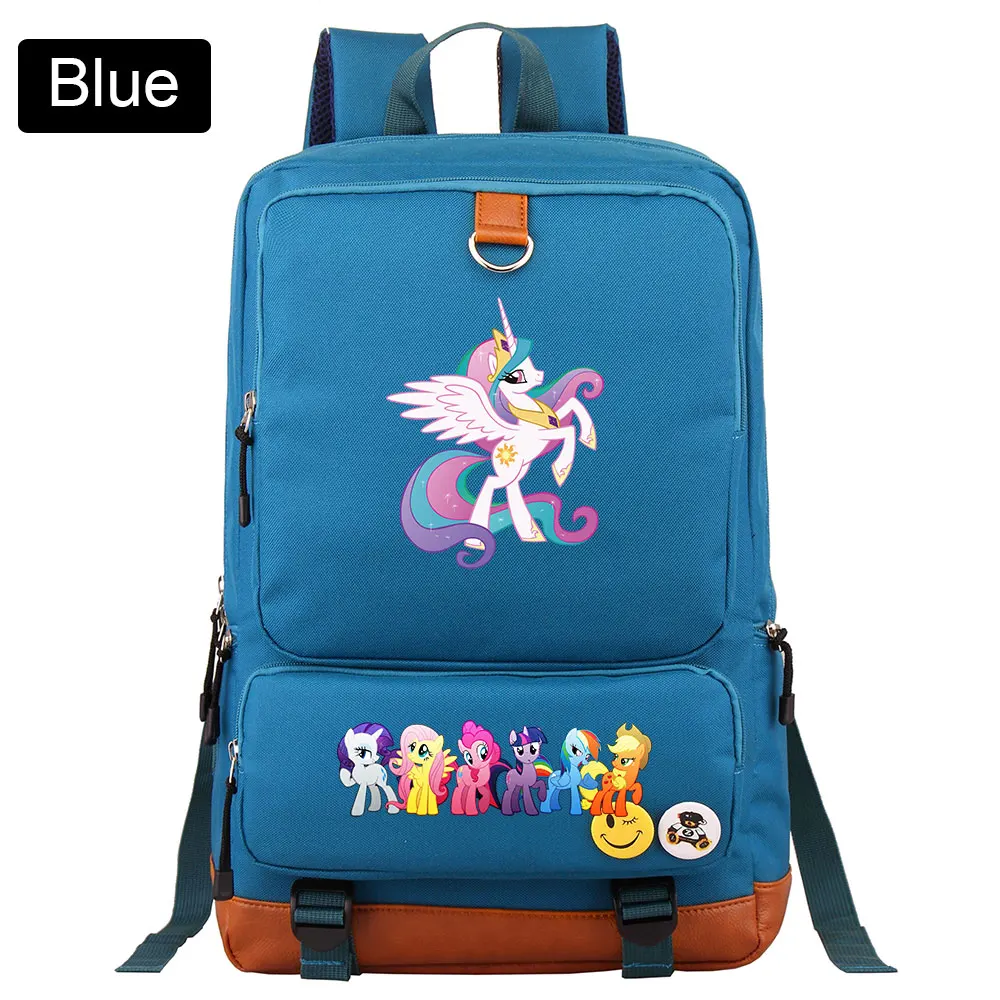 Christmas Cutie My Little Pony Boy Girl Book School bag Women Bagpack Teenagers Schoolbags Men Student Patchwork Backpack