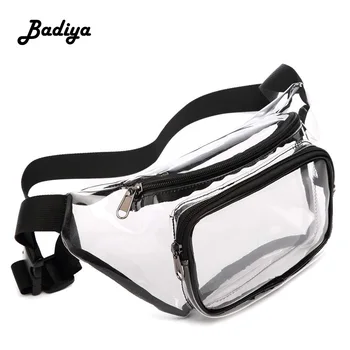 

Transparent Waist Pack Solid Color Zipper Belt Bag Casual Sport Fanny Pack Large Capacity Phone Coin Card Purse Crossbody Bag