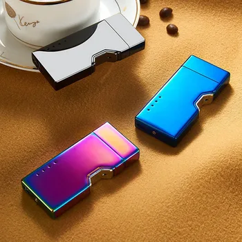 

New design Rotating Arc lighter Digital display Electricity Lighter USB charging Electronic Plasma Windproof Cigarette Lighter