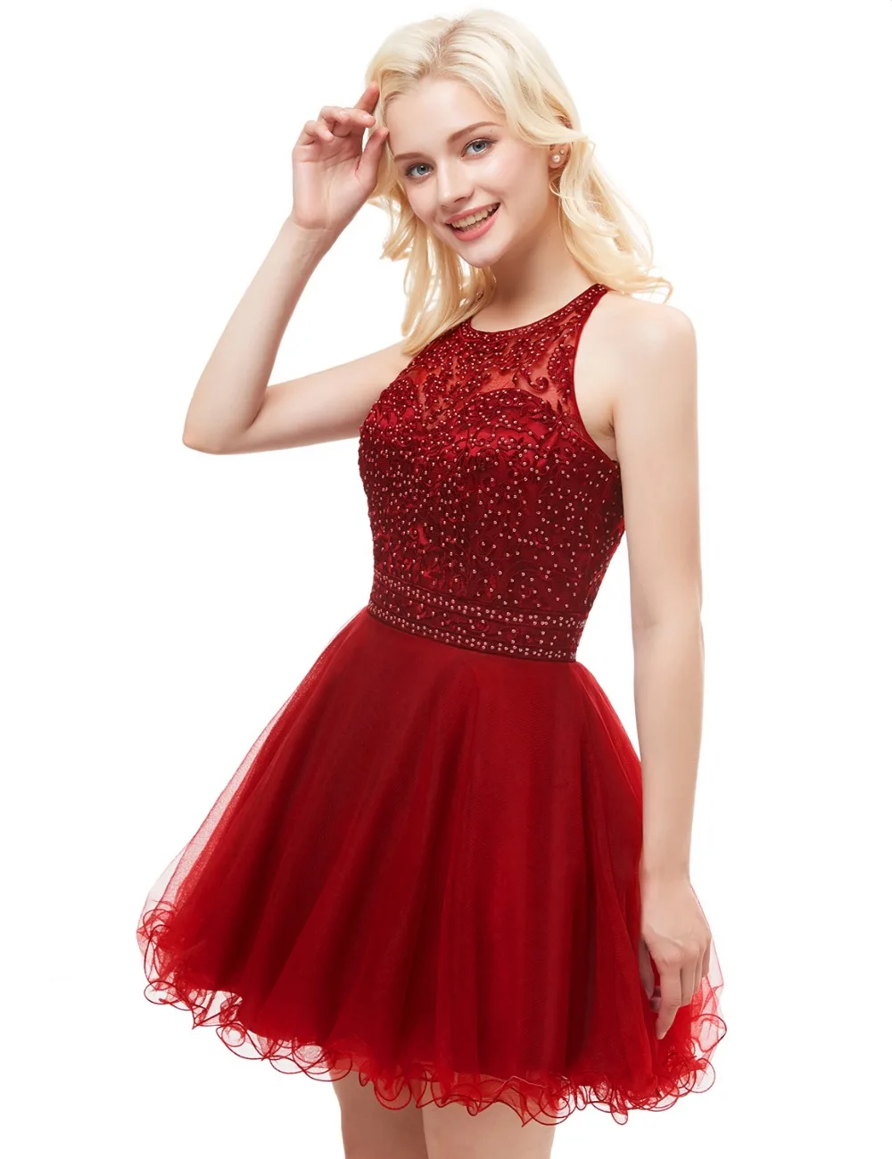 Сексуальные короткие коктейльные платья robe de soiree, красное вино, тюль, бисероплетение, платье для выпускного вечера, вечерние платья для вечера встречи выпускников, платье