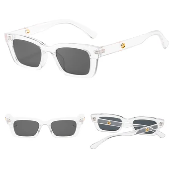 2021 New Women Rectangle Vintage Sunglasses Brand Designer Retro Points Sun Glasses Female Lady Eyeglass Cat