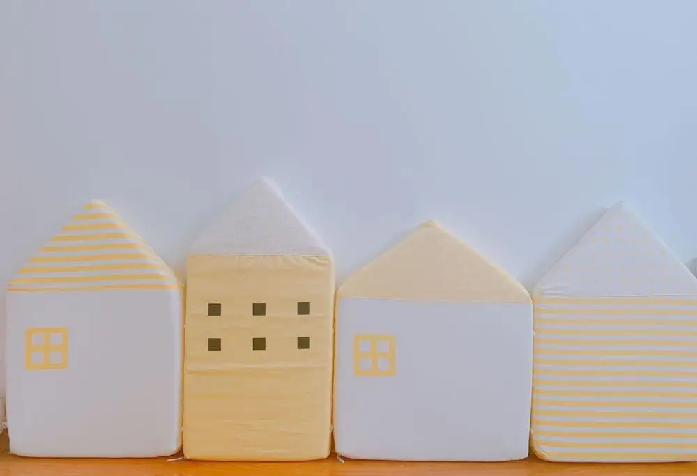 Yellow House Бампер для детской кроватки для новорожденных, нордический INS, маленький домик, подушка для кровати, защита для детской кроватки, вокруг подушек, декор для детской комнаты для девочек и мальчиков - Цвет: Yellow House