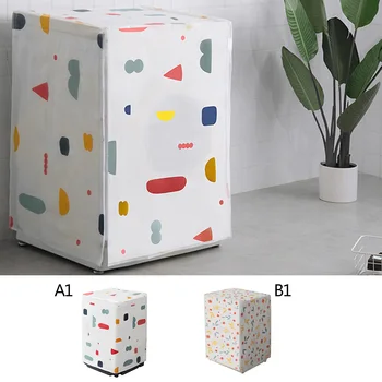 

Automatic sun proof washing machine cover Three sides ring enveloping dust cover cloth washing machine covers