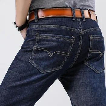 

ICPANS 2020 Spring Autumn New Men's Jeans Men's Straight Babby Denim Jeans for Men Business Jeans Pants
