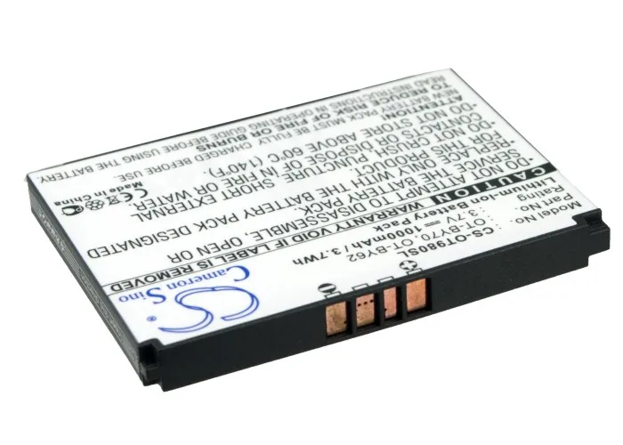 Обновленная батарея Cameron Sino для Alcatel CAB31LL0000C1 OT-819 Soul, OT-819D, OT-828, OT-890, OT-890D 1000 mAh/3.7Wh