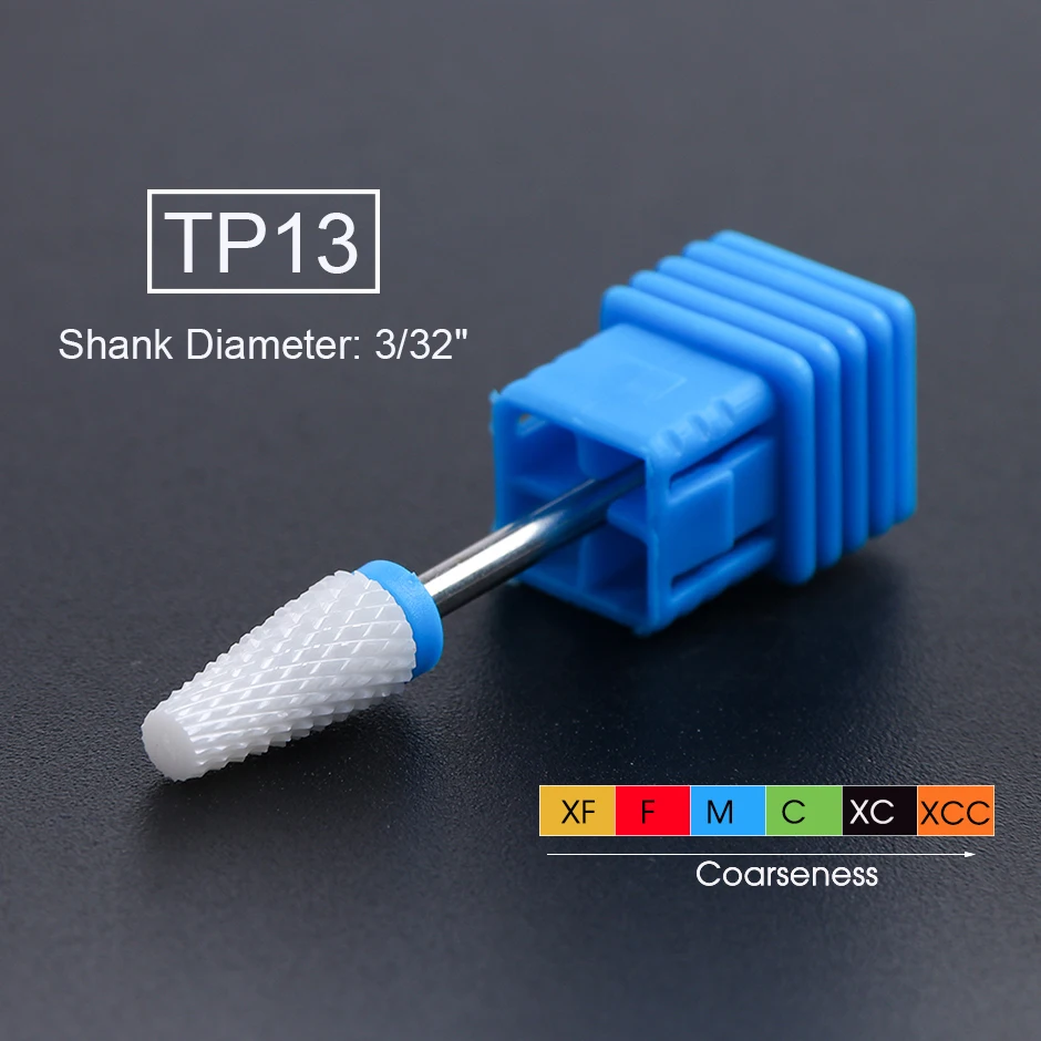 1 шт. керамический маникюрный резак карбидные сверла для ногтей Набор для кутикулы Электрический педикюр для снятия лака белый зонтик заусенцы CHTP01-16 - Цвет: TP13