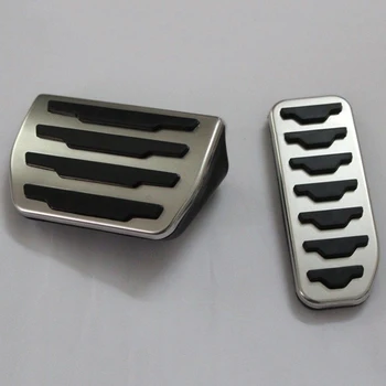 

For Range Rover Evoque 12-18 Stainless Steel Sport Fuel Brake Pedal Pad Cover 2*
