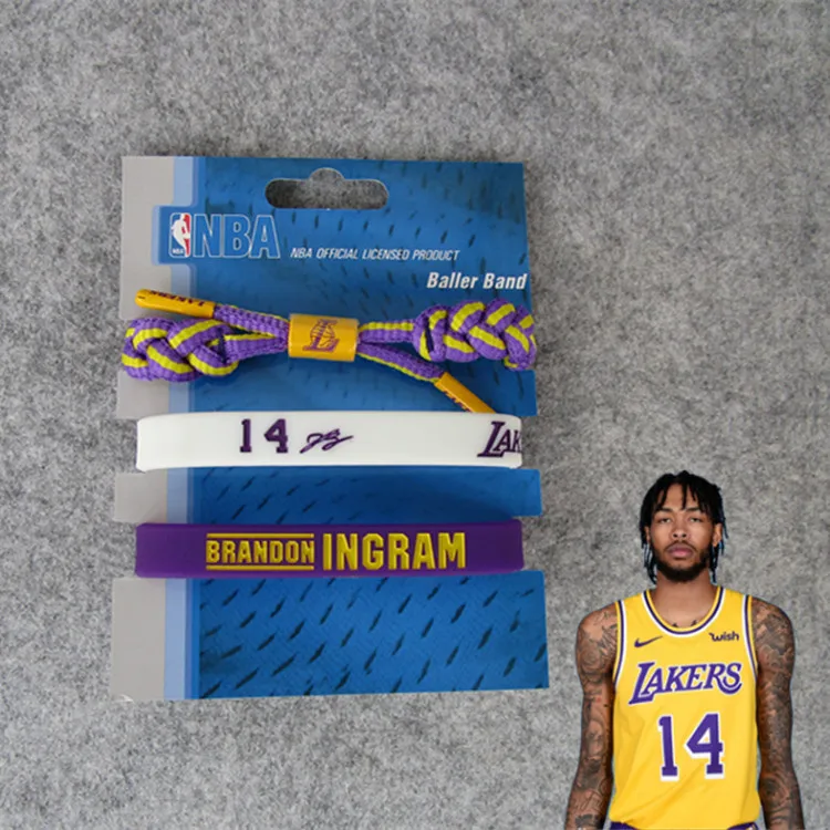 A Lakers ночной Светильник Ingram Star силикагель Yingge браслет фирменный спортивный ремешок база настоящим м Поклонники