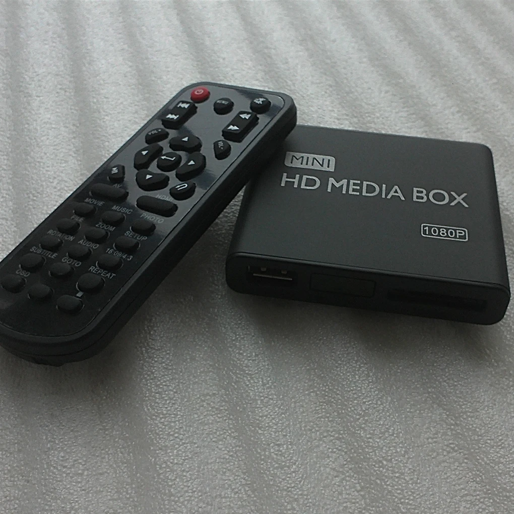 MP013 мини медиаплеер HD AV USB SD/MMC видео плеер 1080P мультимедиа рекламные игры ЕС plug