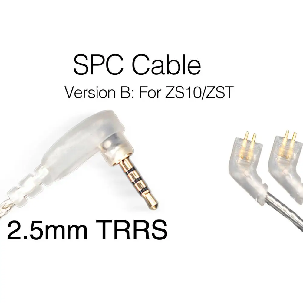 

1.2m Durable Replacement 2.5mm TRRS 0.75mm 2Pin Earphone Cable For KZ-ZST/ED12/ES3/zSR
