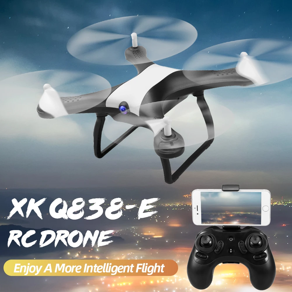 WLtoys XK Q838-E Радиоуправляемый Дрон с камерой 720P Wifi FPV смарт-следование RC Квадрокоптер вертолет для детей