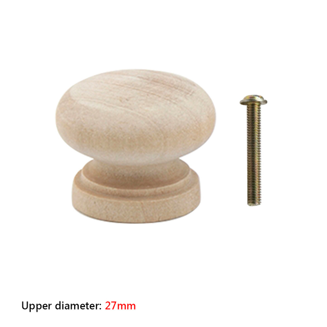 Wooden Drawer Kitchen Cabinet Replacement Natural Wardrobe Knobs Handles Cupboard Door Wood Pull Furniture Hardware