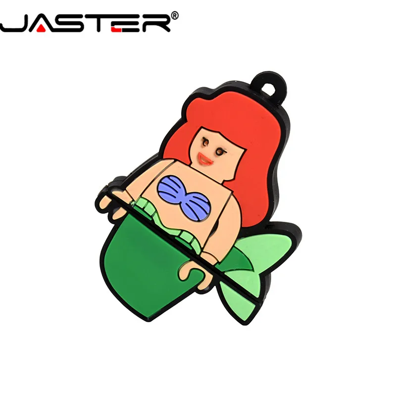 JASTER USB 2,0 Мультфильм Русалка Dumbo USB флэш-накопитель 4 ГБ 8 ГБ 16 ГБ 32 ГБ 64 Гб 128 ГБ Флешка Карта Памяти Рождественский подарок
