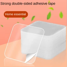 5pcs Nano Tape Strong Adhesive Patch Waterproof No Trace High Temperature Resistance Transparent 6x6cm Washable and Reusable