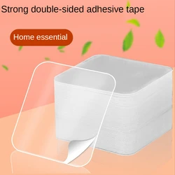 5pcs Nano Tape Strong Adhesive Patch Waterproof No Trace High Temperature Resistance Transparent 6x6cm Washable and Reusable