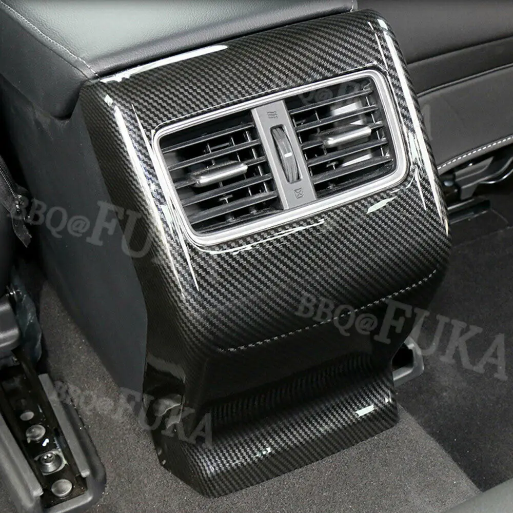 

For Honda Accord 2018-2019 ABS Carbon Fiber Car Rear Air Vent Outlet Anti-kick Cover