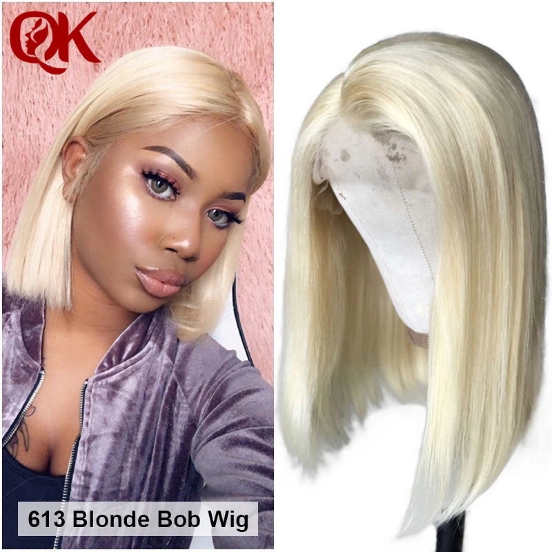 Platinum blonde lace front wig human hair Clearance