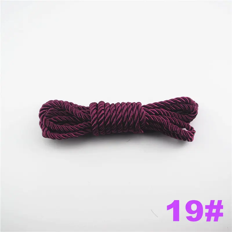 19 Fasmiley DIY Cord Jewelry findings 5 мм плетеная веревка мульти сплошной Цвет витая нить DIY аксессуары строка поставляет 10 м DS220 - Цвет: 19