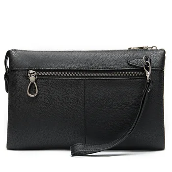 

Handbag Men's Casual Soft Leather Horizontal Envelope Wrist Strap Large Capacity Wallet