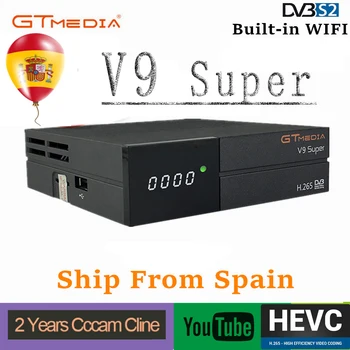 

NEW Gtmedia V9 Super Digital Tv Satellitare DVB-S2 H.265 Dre & Biss Chiave 2 Anno Spagna Cccam Pk Freesat V7 v8 X96 H96 X